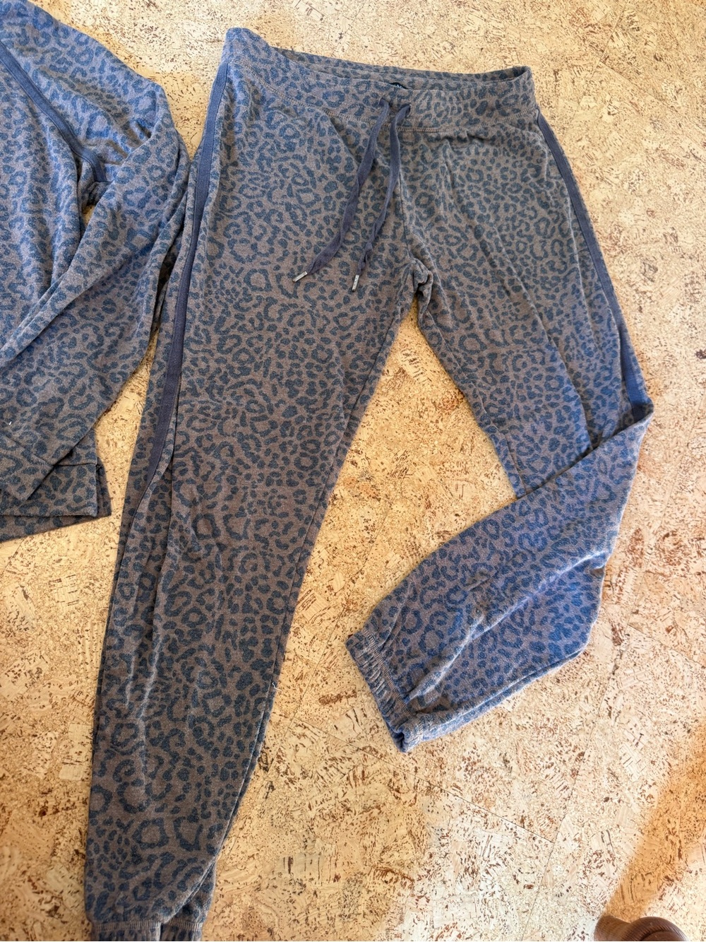 P.J. Salvage Taupe and Charcoal Leopard Loungewear Set - Picture 3 of 7